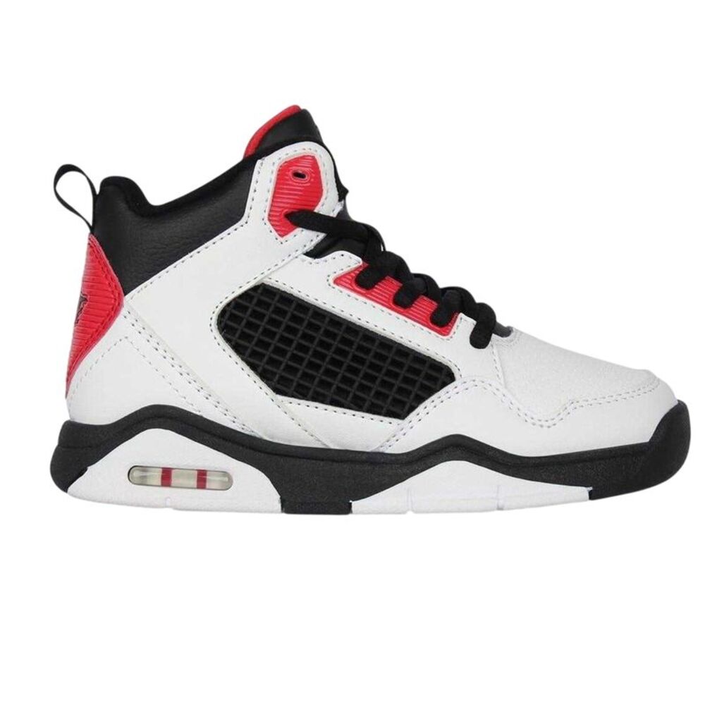Rise Childrens/Kids Reverse Basketball Shoes / White/Black/Red